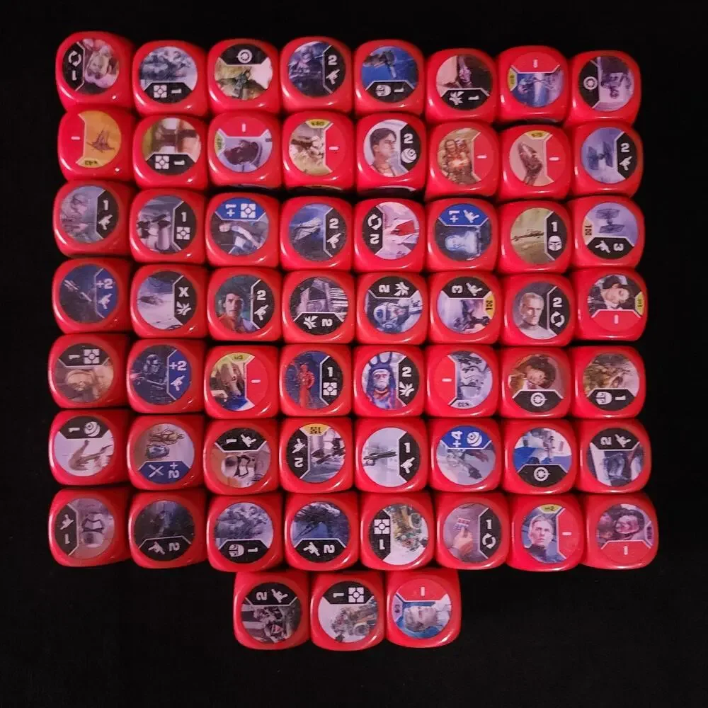 Lot Of 59 Star Wars Destiny Red Dice Game